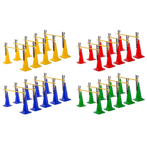 Ladder Hurdles Set of 5 Height 52 cm Red