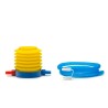 Foot pump for gymnastics balls